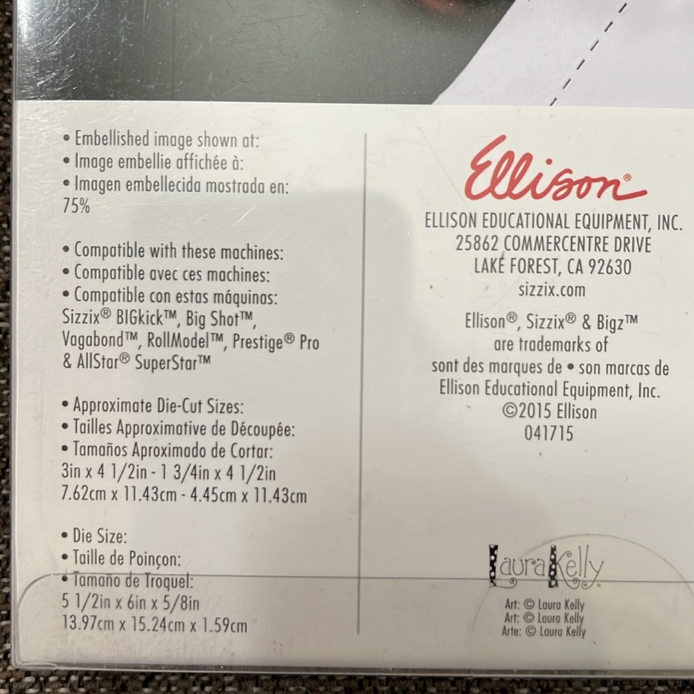 Sizzix Bigz Ellison Classroom Series Meat & Poultry Die #A11103. NWT rare - Picture 4 of 5